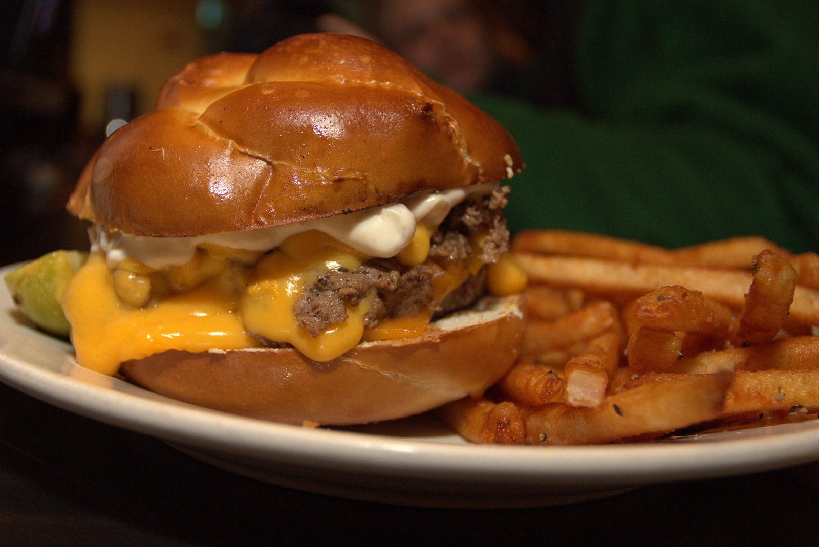 Cheesesteak Pretzel Roll Burger – PYT Philly – Philadelphia, PA